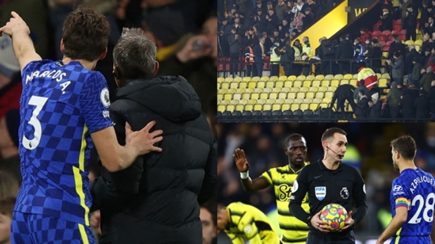 Sự cố CĐV đột quỵ khiến trận đấu giữa Chelsea và Watford bị gián đoạn